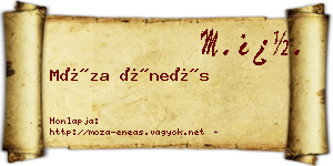 Móza Éneás névjegykártya